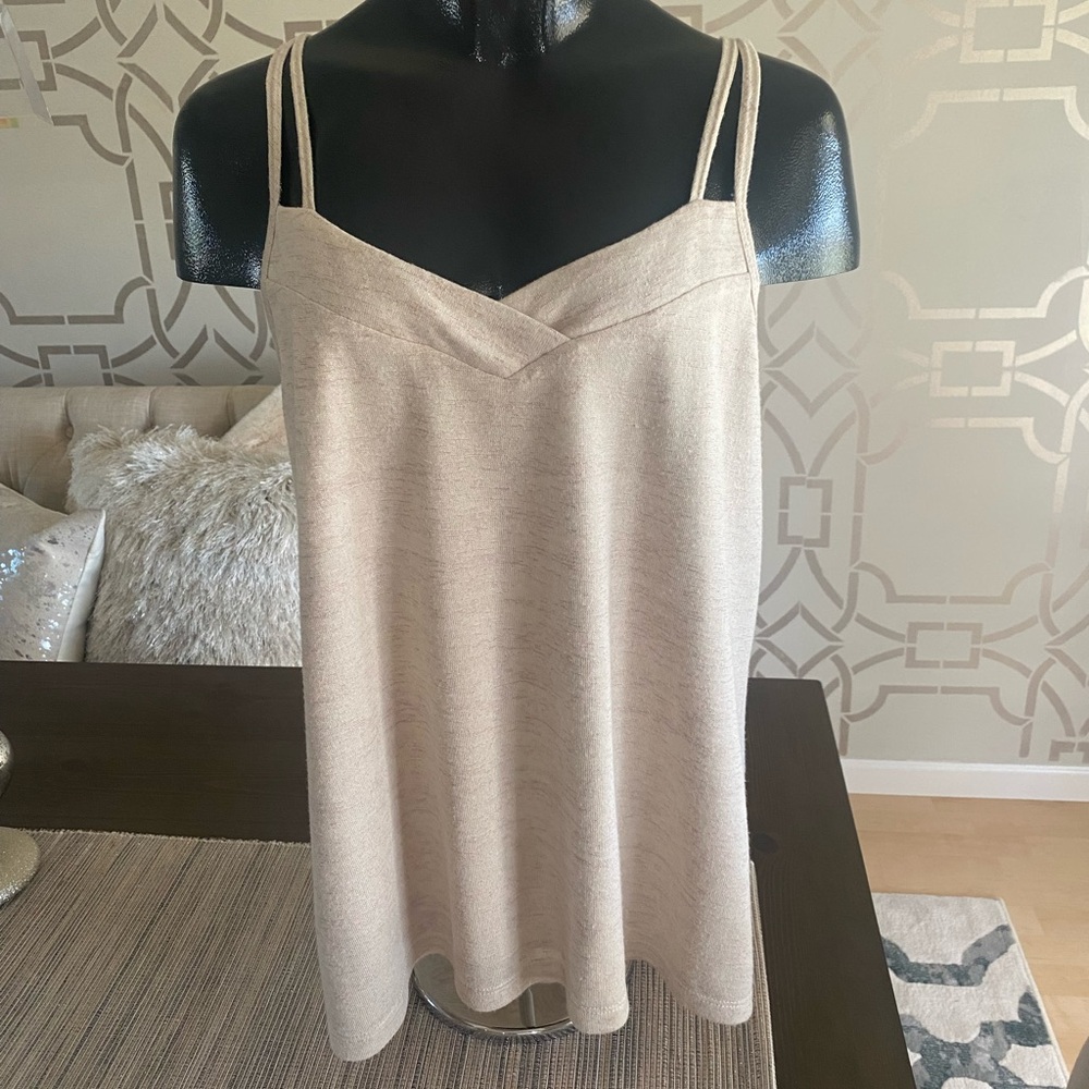 Picadilly Women’s V-Neck Tan Tank Size L
